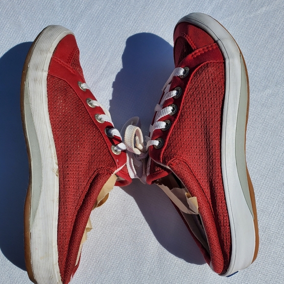 Keds red lace up mule tennis shoes size 7.5 (seven and a half) - Picture 4 of 16